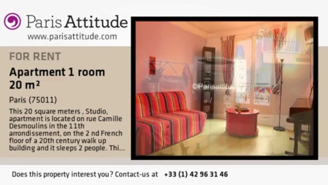 Studio Apartment for rent - Voltaire, Paris - Ref. 5013