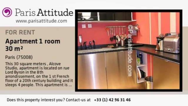 Alcove Studio Apartment for rent - Arc de Triomphe, Paris - Ref. 4915