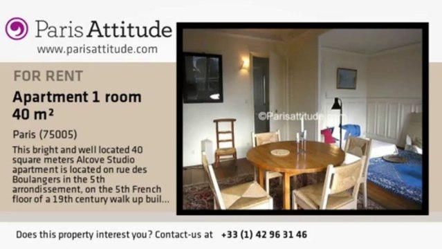 Alcove Studio Apartment for rent - Place Monge, Paris - Ref. 2083
