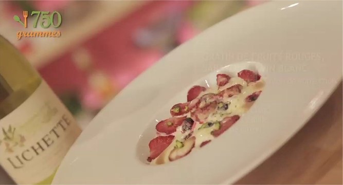 Recette de Gratin de fruits rouges, sabayon au vin blanc - 750 Grammes