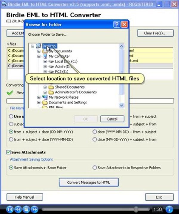 EML to HTML Converter – Instantly Convert EML files to HTML