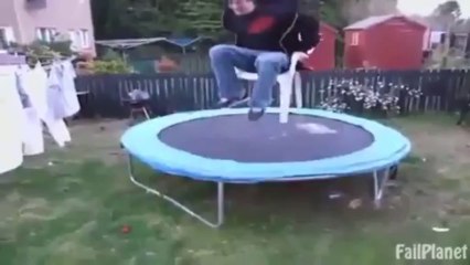 En komik trambolin kazaları