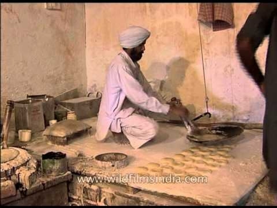 Sweet being made in golden temple for devotees