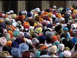 Devotees gathered to pay their respects at the Golden temple