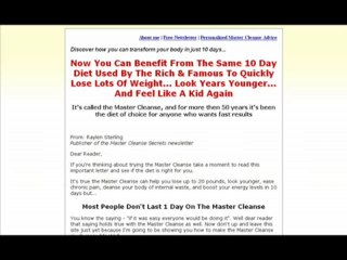 Master Cleanse Secrets