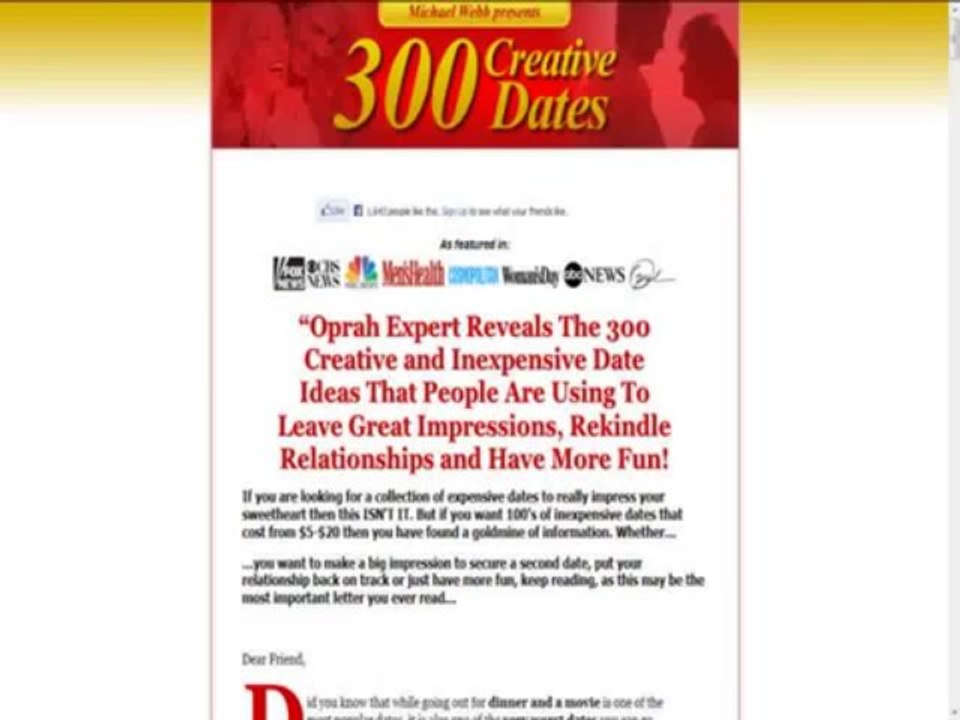 See the 300 Creative Dates -- By Oprah Dating And