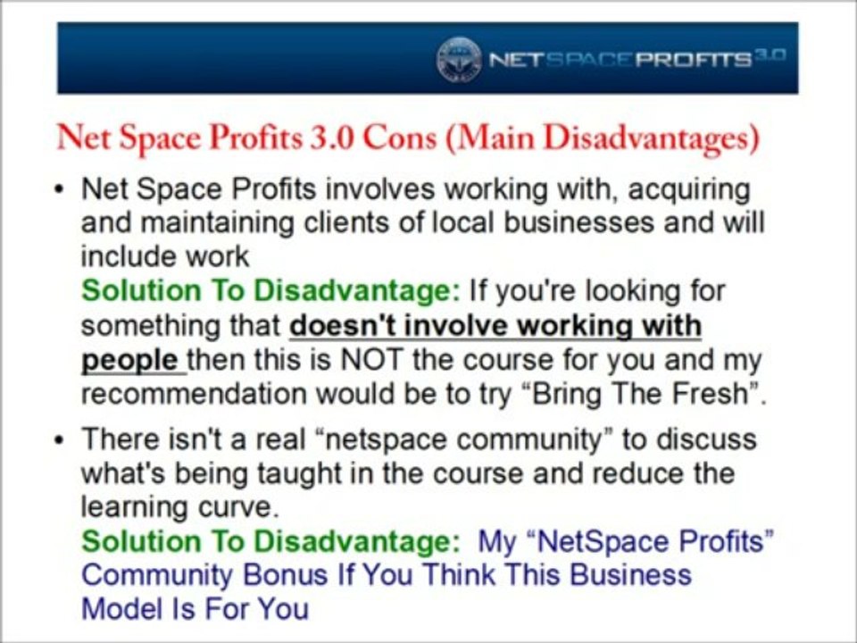 Net Space Profits 3.0 Review For Warrior Forum Members