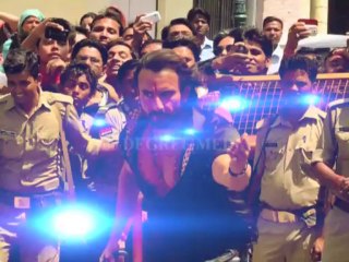 Saif Ali Khan on the sets of Bullet Raja
