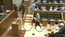 Parlamentarios EH Bildu con camisetas de Herrira
