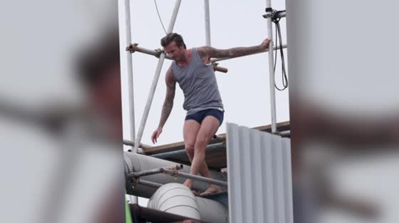 David Beckham in luftigen Höhen