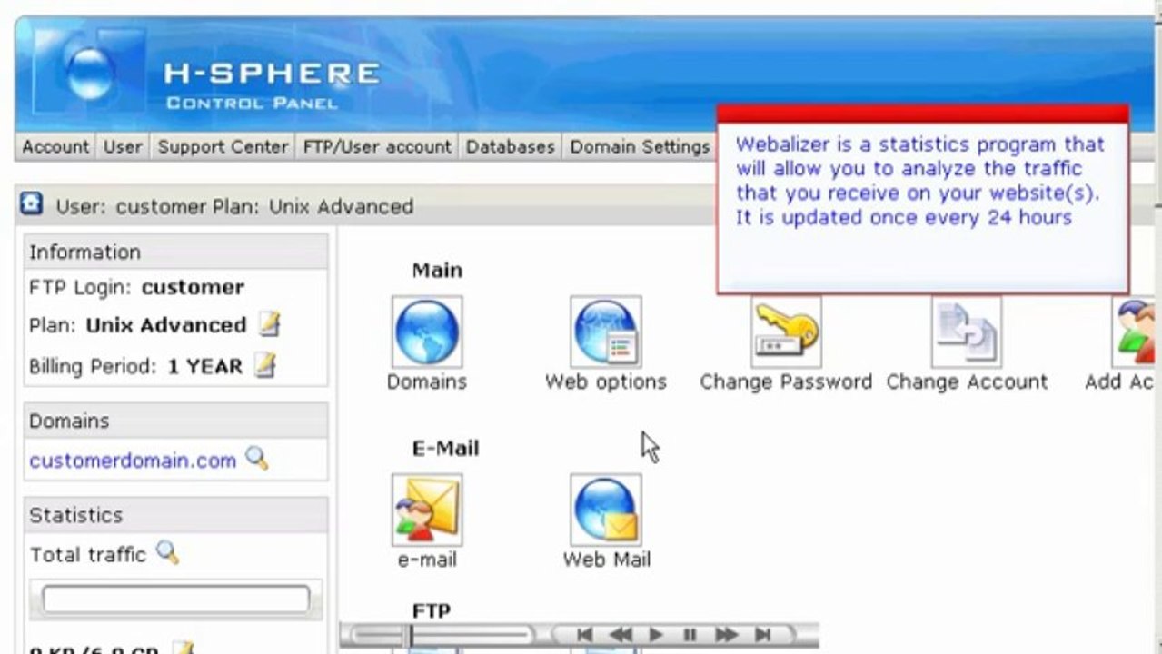 How to use Webalizer in H-Sphere - Host Department LLC