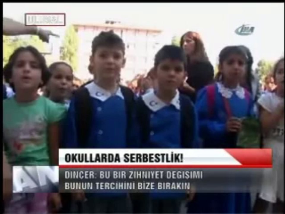 DİNÇER ; KIYAFET SERBESTİSİ, ZİHNİYET DEĞİŞİMİ