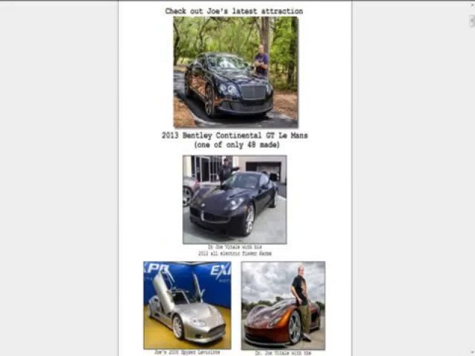 Attract A New Car! By Joe Vitale
