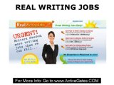 Real Writing Jobs - Creative Writing: the Best Work At Home Jobs