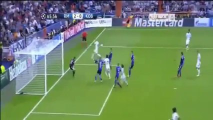 Great assist by Di Maria for Cristiano Ronaldo's header goal - Champions League 13/14