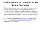 Tinnitus Miracle   4 Questions To Ask Before Buying