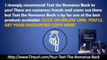 Michael Fiore Text The Romance Back Reviews | Does Text The Romance Back Work