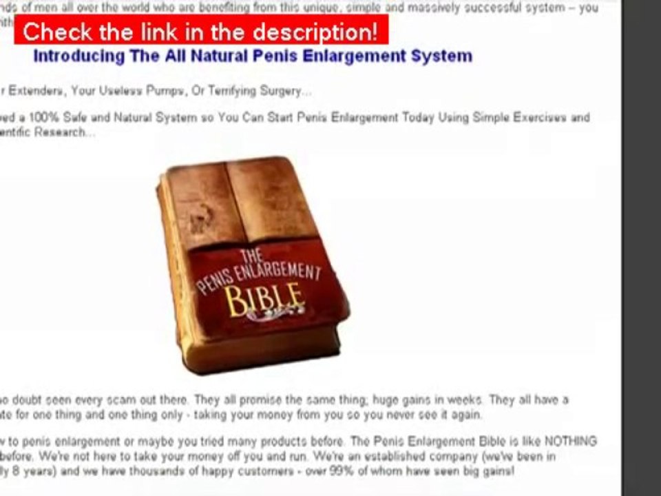 How To Enlarge Penis Naturally- Penis Enlargement Bible Review