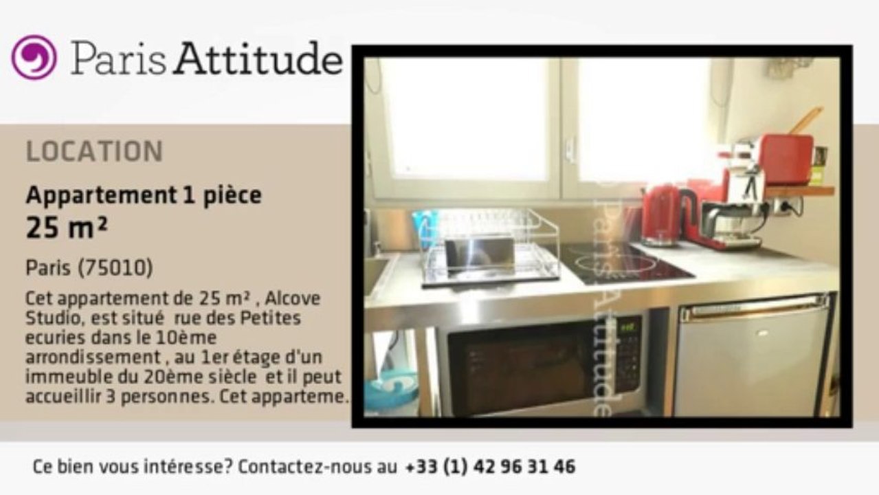 Appartement Alcove Studio à louer - Faubourg St Martin, Paris - Ref. 8566