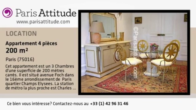 Appartement 3 Chambres à louer - Arc de Triomphe, Paris - Ref. 3689