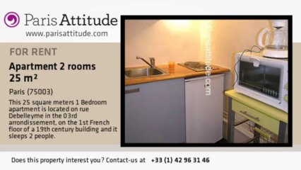 1 Bedroom Apartment for rent - Temple, Paris - Ref. 3373