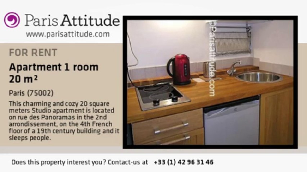 Studio Apartment for rent - Bourse, Paris - Ref. 2365