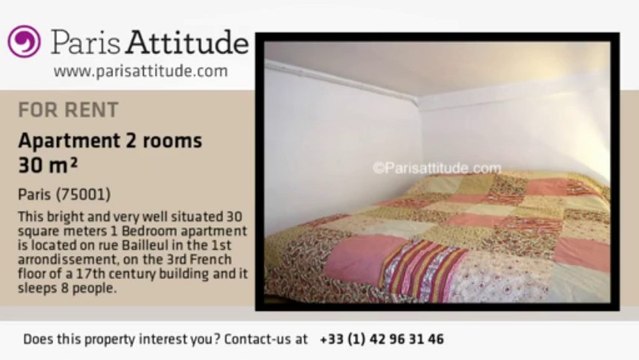 1 Bedroom Apartment for rent - Louvre, Paris - Ref. 2048