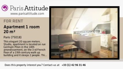 Studio Apartment for rent - Montmartre, Paris - Ref. 5300