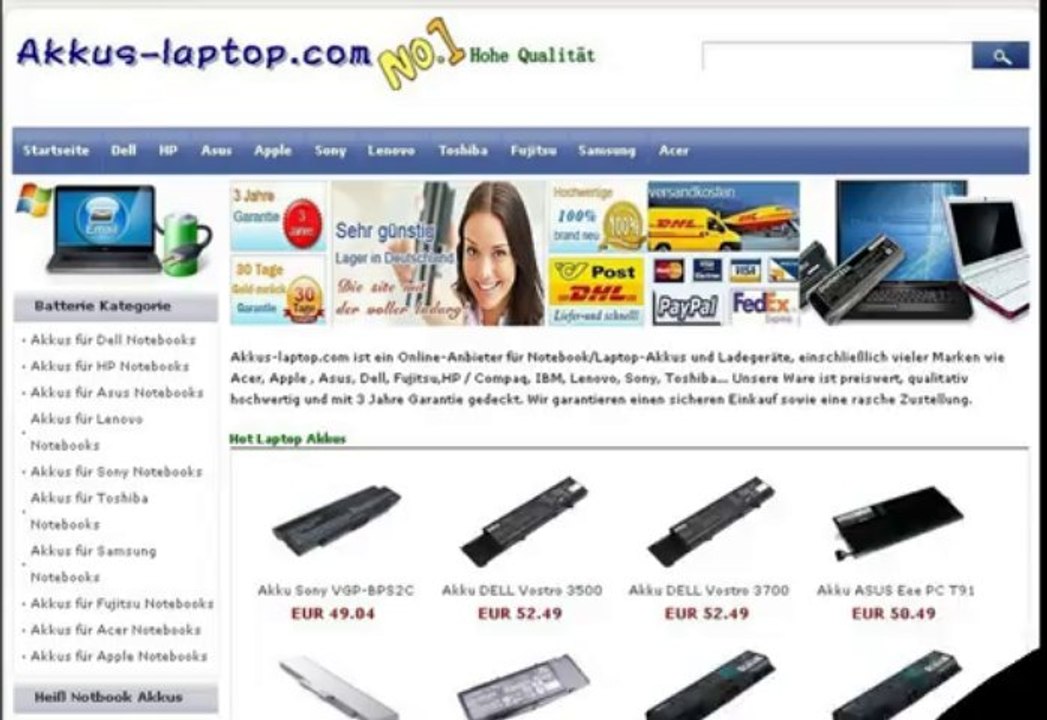 http://www.akkus-laptop.com hohe qualität für laptop akkus/notebook netzteil