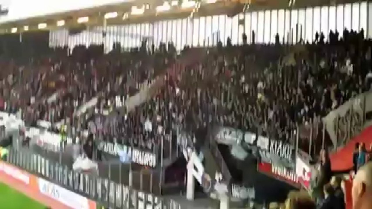 Ultras _ fans PAOK before the match @ Alkmaar, AZ Alkmaar - PAOK Thessaloniki