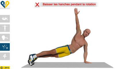 Pompes avec rotation du torse
