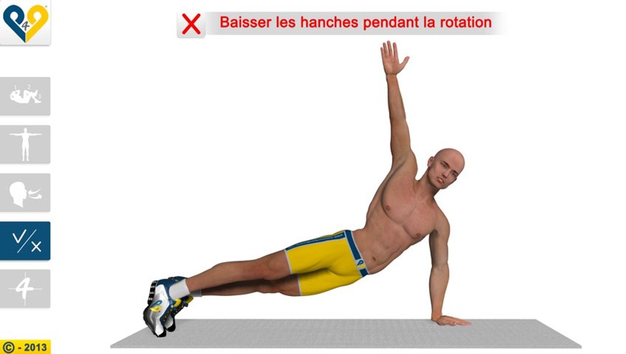 Pompes avec rotation du torse