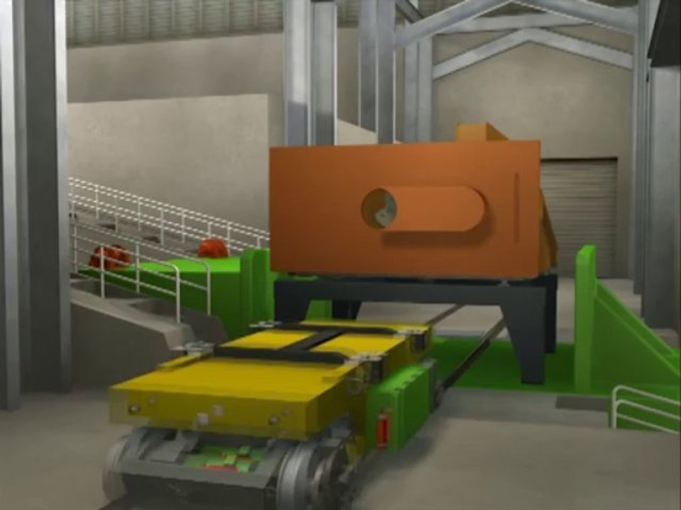 Lagervorgang der HAA-Behälter im Cigéo-Tiefenlager