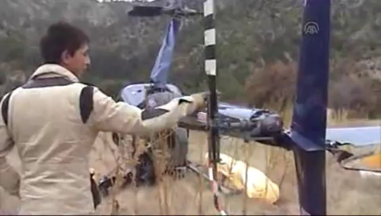 Helikopter sahibini bekliyor