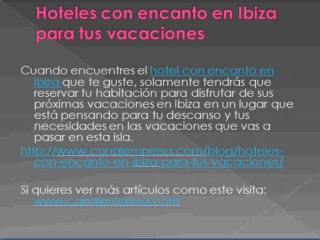 Hoteles con encanto Ibiza