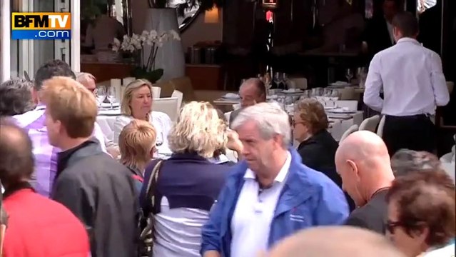 Jacques Chirac déjeune en terrasse à Saint-Tropez - 04/10