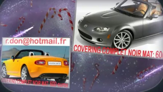 Mazda covering blanc mat, gris mat, bleu mat, rouge mat,orange mat, noir mat, jaune mat, vert mat, peinture