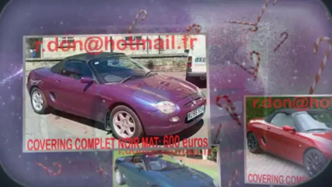 MG B, MG F, MG TF covering blanc mat, gris mat, bleu mat, rouge mat,orange mat, noir mat, jaune mat, vert mat, peinture