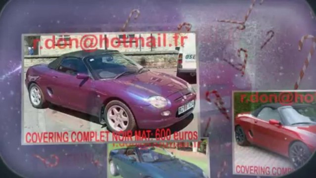 MG B, MG F, MG TF covering blanc mat, gris mat, bleu mat, rouge mat,orange mat, noir mat, jaune mat, vert mat, peinture