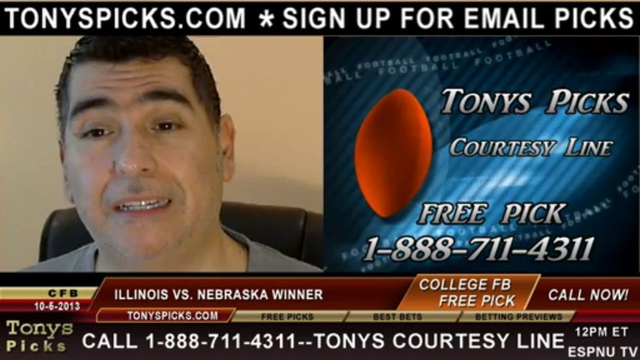 Nebraska Cornhuskers vs. Illinois Fighting Illini Pick Prediction NCAA College Football Odds Preview 10-5-2013