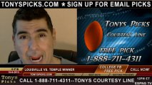 Temple Owls vs. Louisville Cardinals Pick Prediction NCAA College Football Odds Preview 10-5-2013