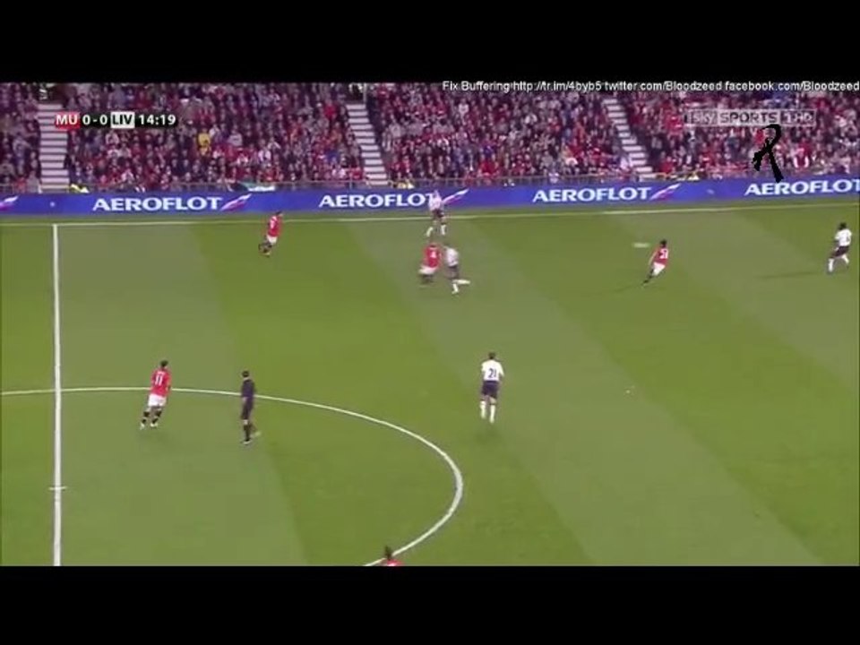 Jordan Henderson vs Jose Enrique in Liverpool's 3-4-1-2 against Manchester Utd. Capital One Cup.