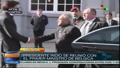 Presidente indio se reunió con el primer ministro de Bélgica