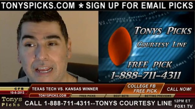 Kansas Jayhawks vs. Texas Tech Red Raiders Pick Prediction NCAA College Football Odds Preview 10-5-2013