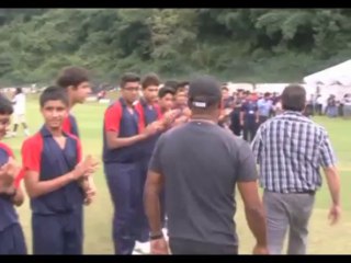 Brian Lara plays cricket match to raise funds