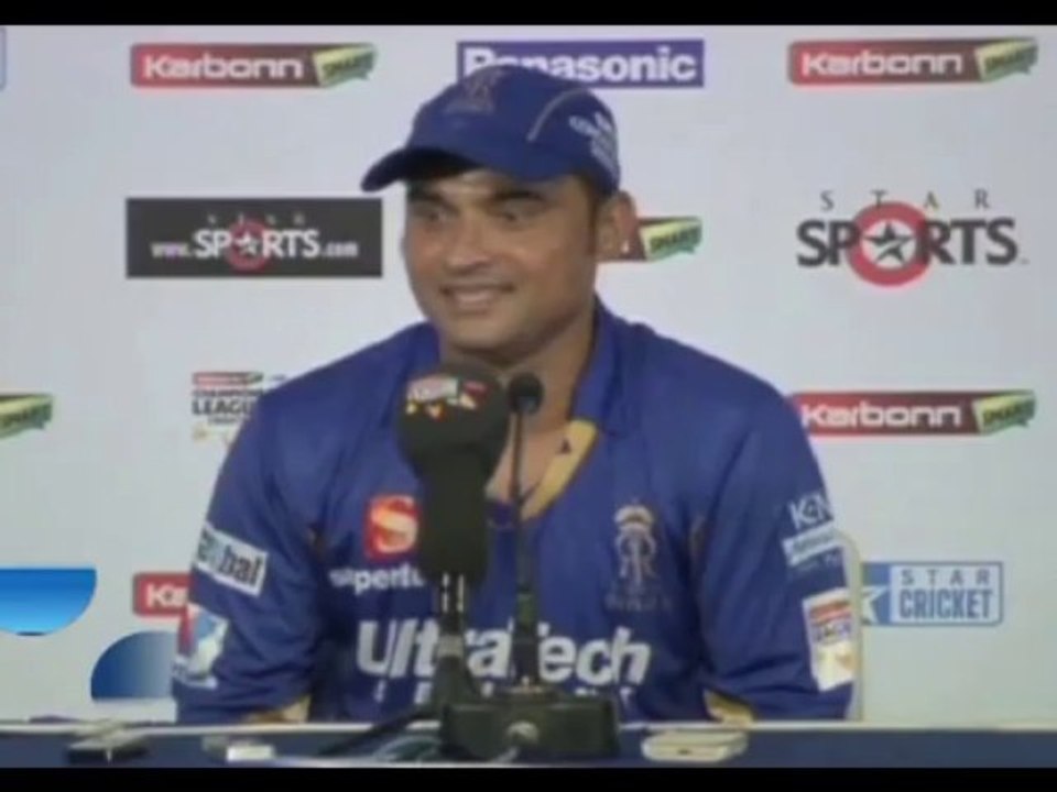 Pravin Tambe talks to media after taking 3 wickets