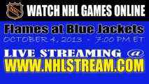 Watch Flames vs Blue Jackets Live Streaming NHL 10/4/2013