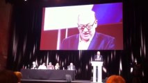 Didier Paillard maire de Saint-Denis ouvre la rencontre nationale des animateurs de section.
