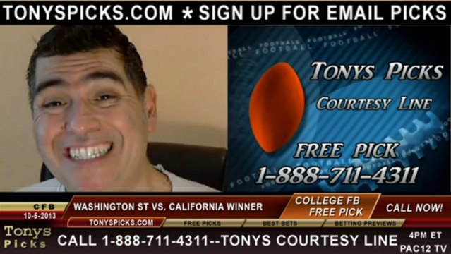 California Golden Bears vs. Washington St Cougars Pick Prediction NCAA College Football Odds Preview 10-5-2013