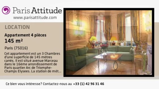 Appartement 3 Chambres à louer - Alma Marceau, Paris - Ref. 3450